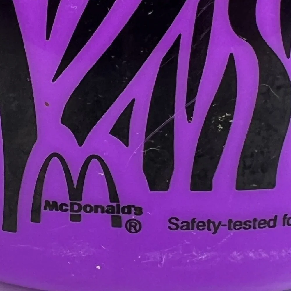 1986 McDonalds Halloween Bucket Pail‎ Purple Black Witch Trick Or Treat With Lid